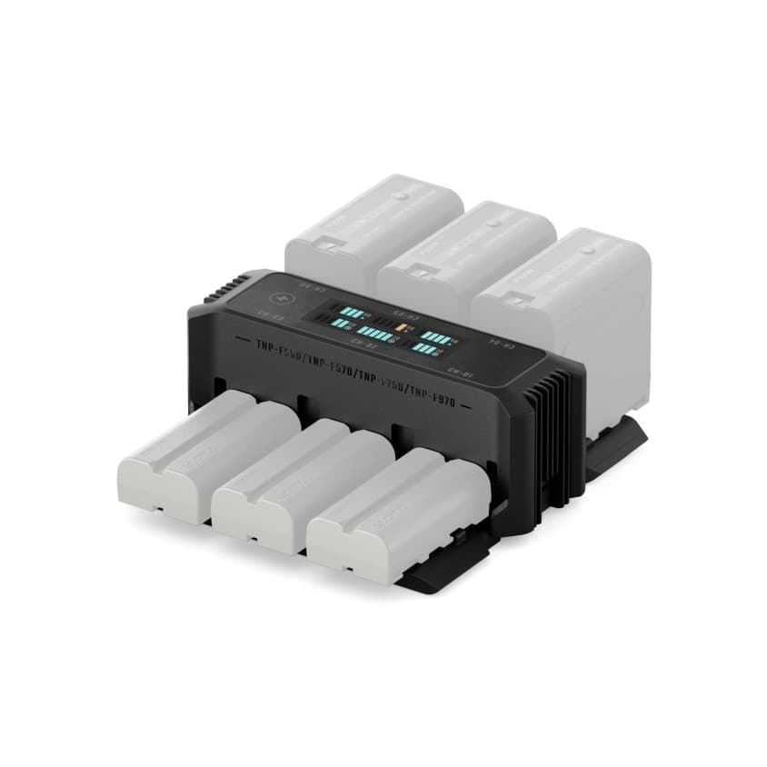 Tilta Foldable Charging Station for L-Series/NP-F Battery Kit (6 Batteries, US) - Black