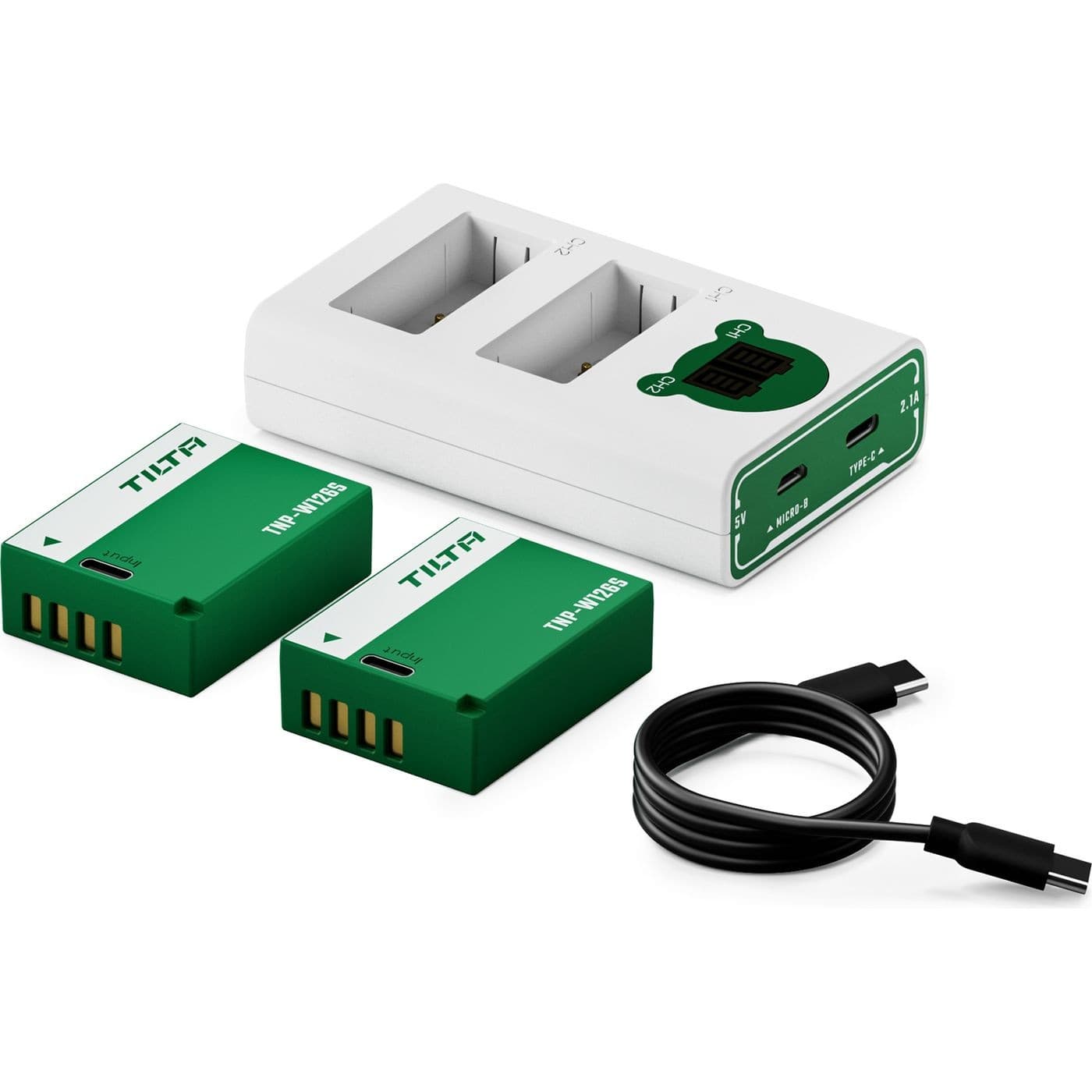 Tilta NP-W126S Charging Station Battery Kit (2 Batteries) - Forest Green