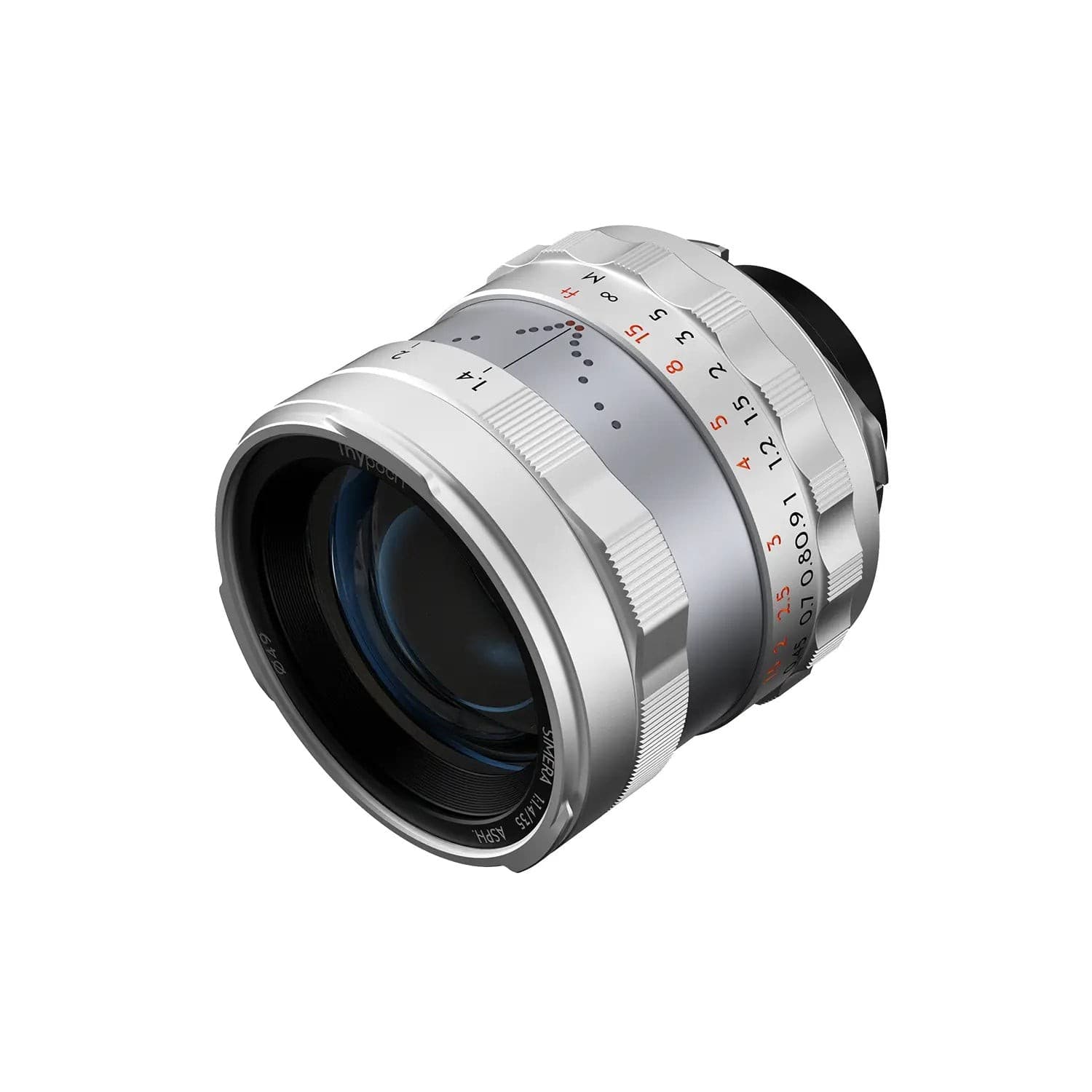 THYPOCH Full-frame Photography Lens Simera 35mm f1.4 for Leica M Mount - Focus Tab - Type ii - Silve