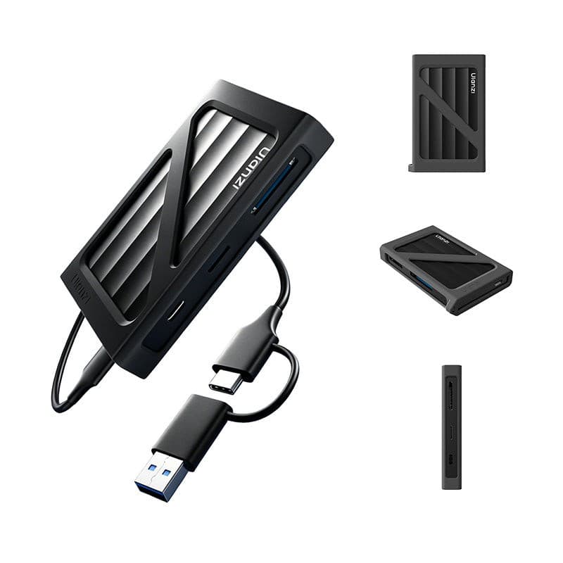 Ulanzi DC04 lector de tarjetas 4 en 1 SD/microSD/CFexpress A y B, USB-C, negro