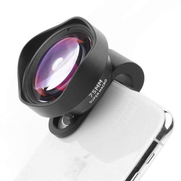 Ulanzi lente macro de 75 mm para móvil con pinza metálica