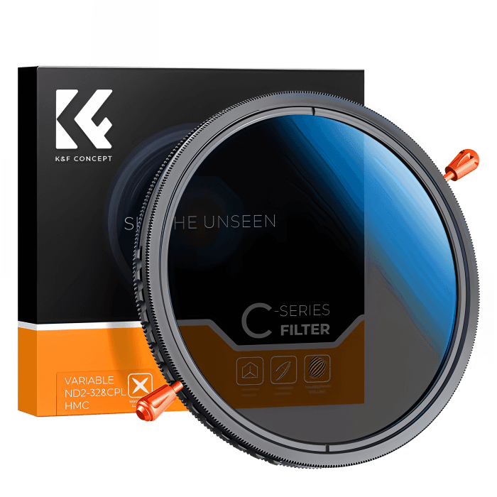 K&F 77MM, C Series,multifunctional CPL+Variable/Fader ND 2~32 filter, HD, Waterproof, Anti Scratch