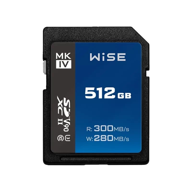 Wise 512GB SDXC UHS-II V90 MK-IV Memory Card