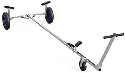 SUPROD Chariot à Bateaux Pliable Chariot de Mise à l'eau remorque à Main Chariot de Bateau Gonflable pneumatiques remorque pour Bateau TR350-L - TR350