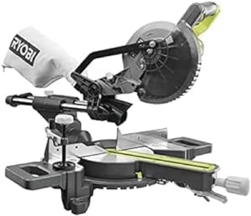 Ryobi - Scie à onglets radiale 190 mm sans fil 18V ONE+ - capacité 50 x 250 mm à 90° - 1 batterie 4Ah et 1 chargeur rapide