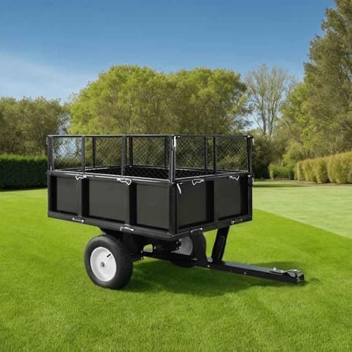 Rainery Remorque basculante pour Tondeuse de pelouse Charge de 300 kg