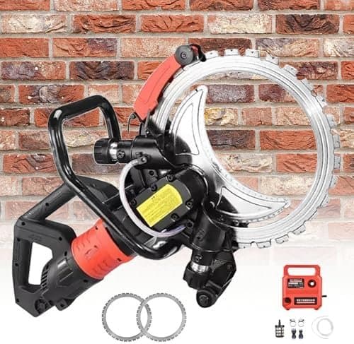 Scie à béton électrique,8980W/9500W Scie Annulaire Haute Fréquence,Machine de Découpe Murale,Profondeur de Coupe 300mm, Coupe sans Poussière, pour Cou