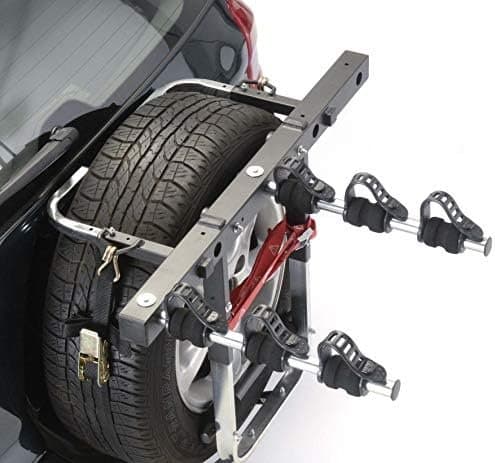 Mottez A500P Porte-Vélos 4X4 à Sangles 3 Vélos Noir