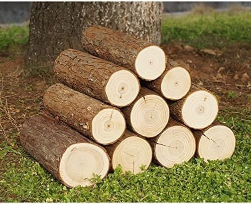 TRGCJGH Bois de chauffage naturel séché au four, bûches de bois pour poêle à bois - 55Ib - 30 Cm.
