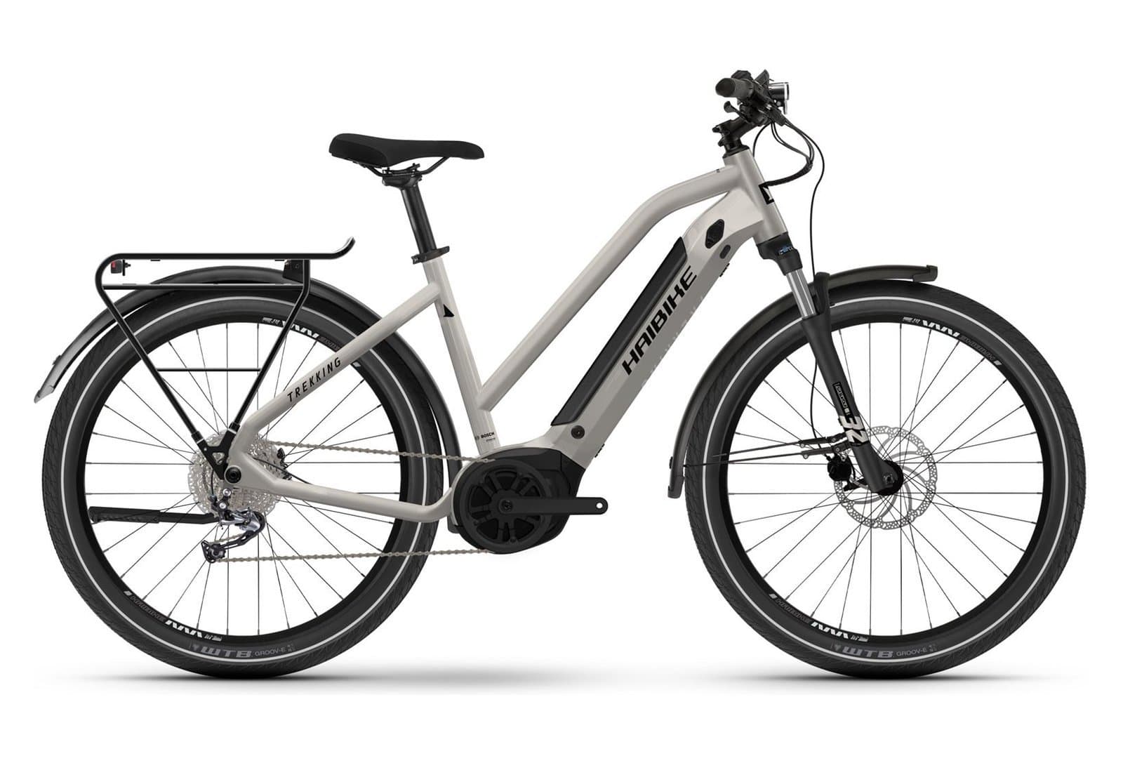 Haibike Trekking 3 Mid Shimano Alivio 9V 500Wh 27.5'' Gris Clair 2023 - L / 175-185 cm