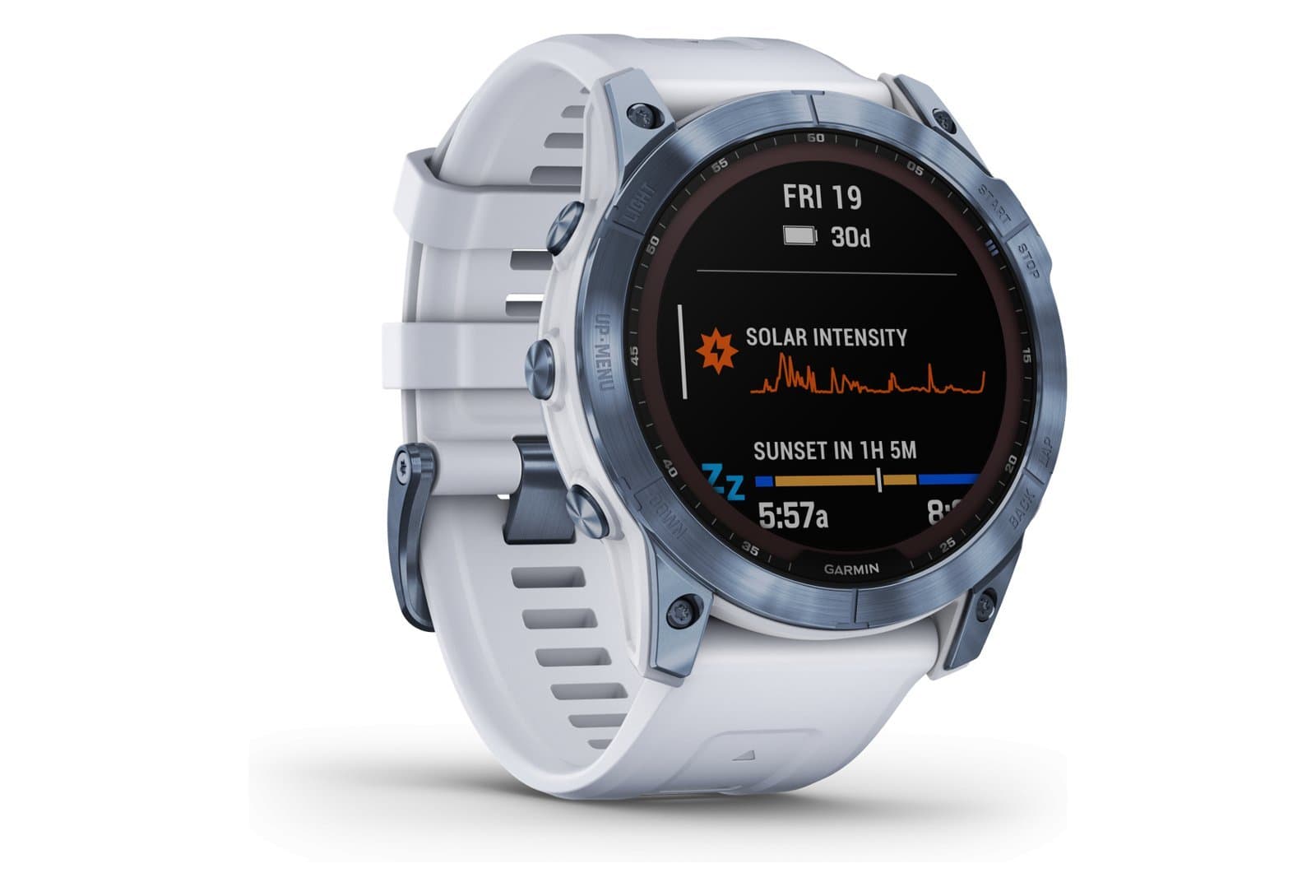Garmin Fenix 7X Sapphire Solar Noir - Blanc