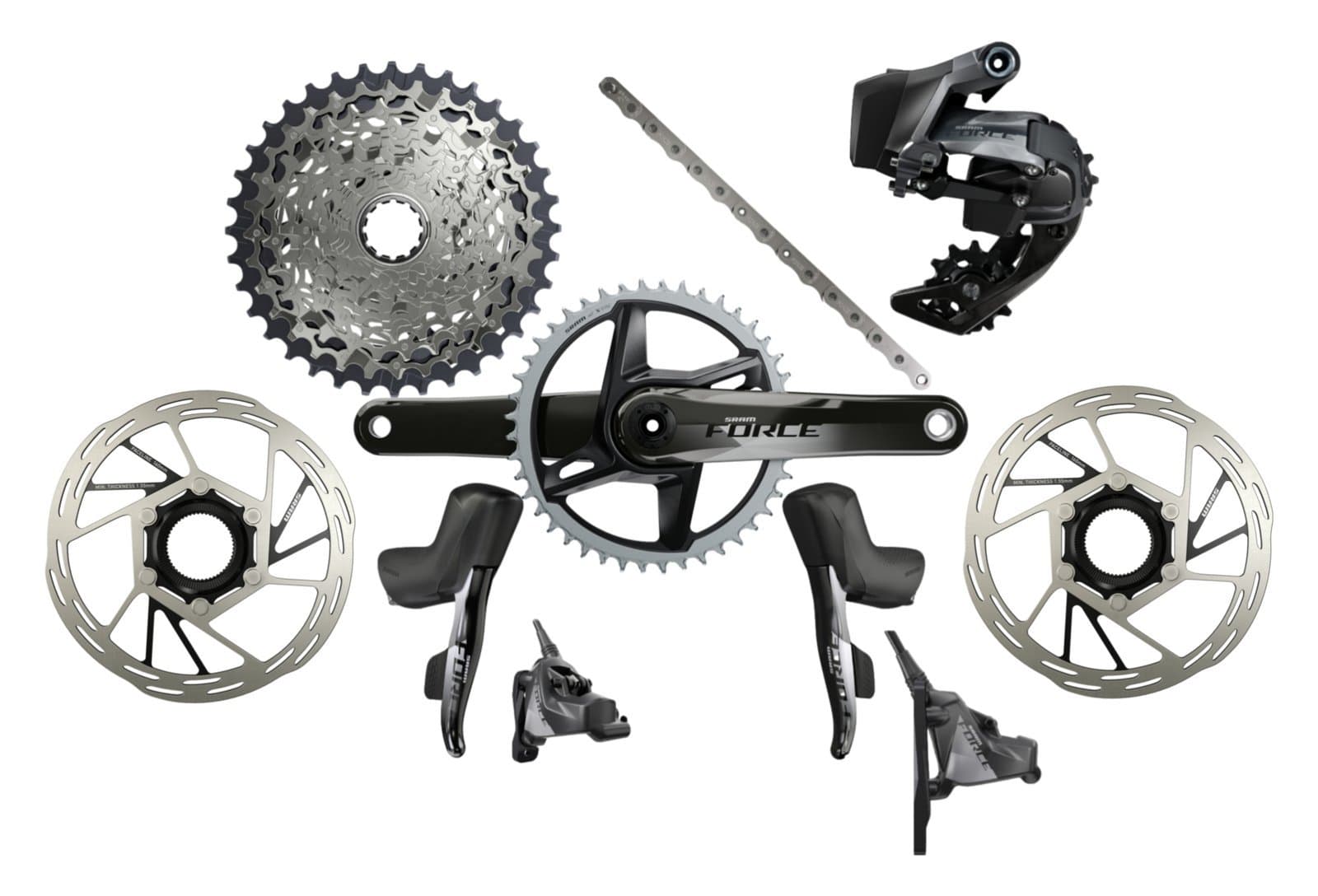 Sram Force XPLR eTap AXS 1x12V I 40 Dents I 10-44 Dents - Manivelles 172.5 mm