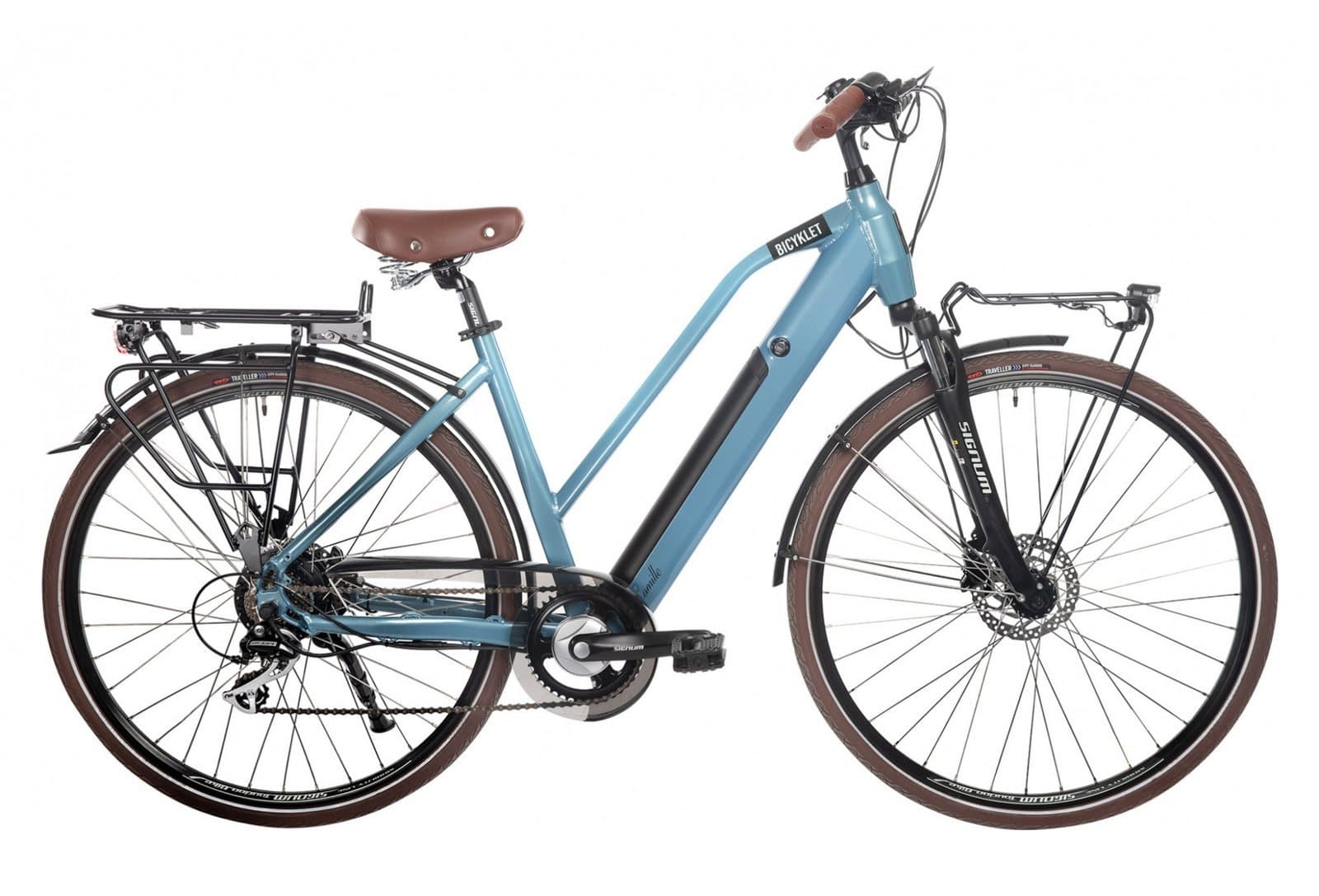 Bicyklet Camille Shimano Acera/Altus 8V 504 Wh 700 mm Bleu - Bleu - 43 cm / 160-165 cm