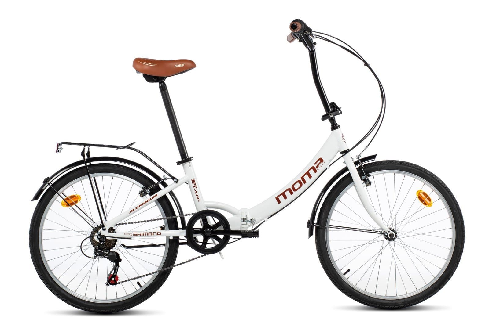 Moma Bikes Top Class 24 Shimano 6V Blanc - Unique / 155-205 cm