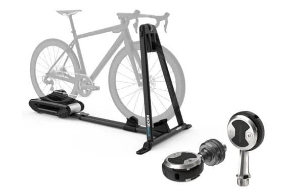 Kickr Rollr SmarTrainer + Pédales Powrlink Zero Left Side