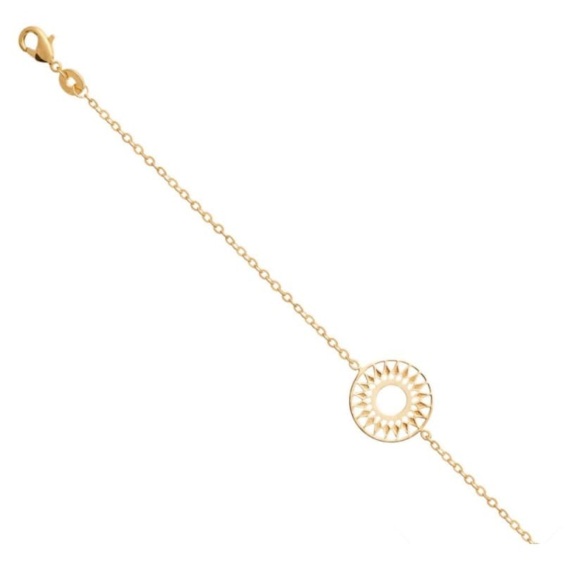 Bracelet femme plaqué or, motif solaire - Dybbi - Lyn&Or Bijoux