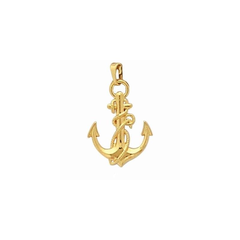 Pendentif Ancre marine en plaqué or - Voyage - Lyn&Or Bijoux