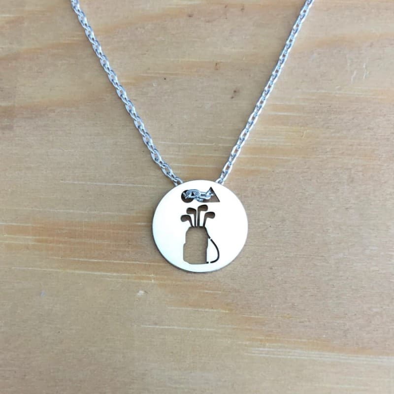 Collier + pendentif femme argent, Golf - Sac - CabanetChanque