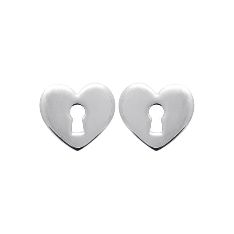 Boucles d'oreilles coeur cadenas en argent 925 - Lyn&Or Bijoux