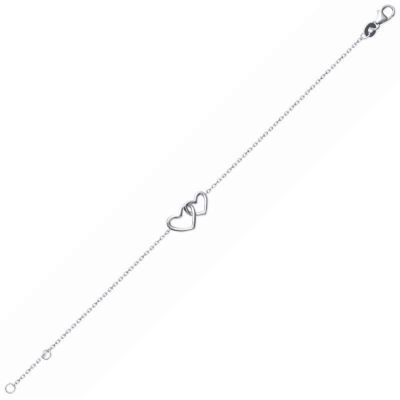 Bracelet coeur en argent 925 millièmes - Romance - Lyn&Or Bijoux