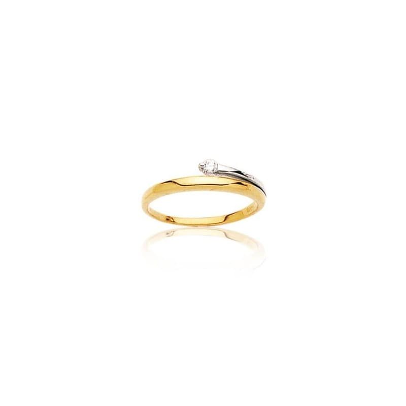 Bague femme en or bicolore et diamant - Infini - Lyn&Or Bijoux
