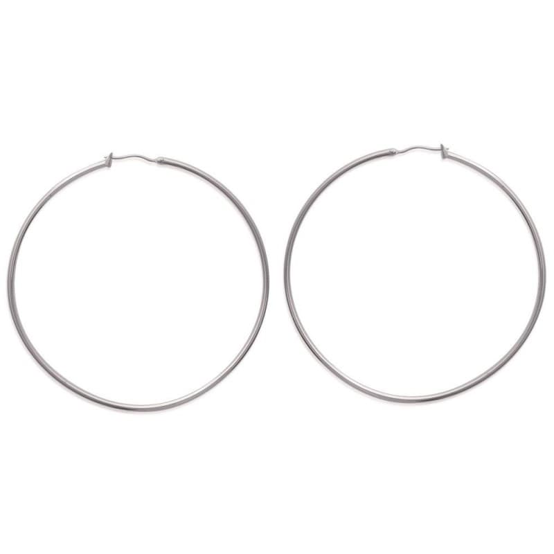 Créoles en acier 70 mm pour femme - Salamanca - Lyn&Or Bijoux