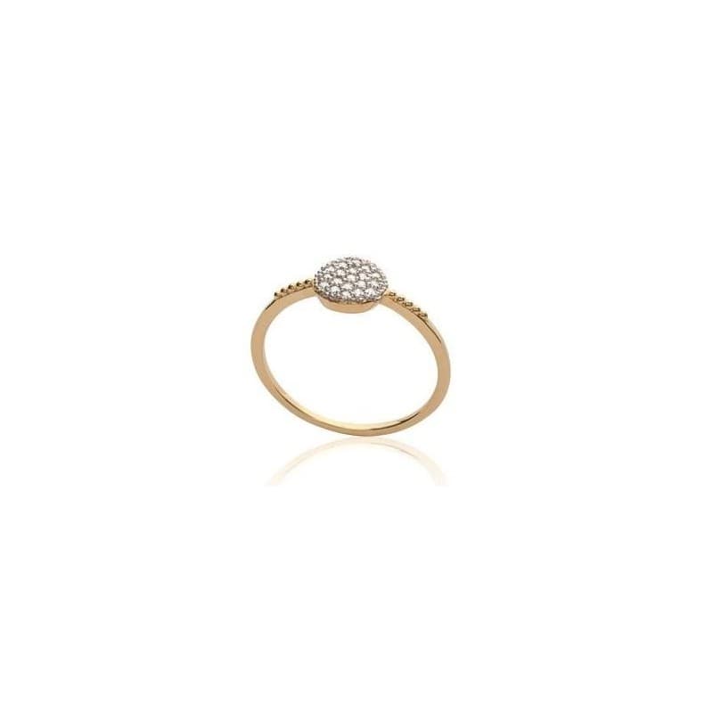Bague femme en plaqué or & zircon - Lara - Lyn&Or Bijoux