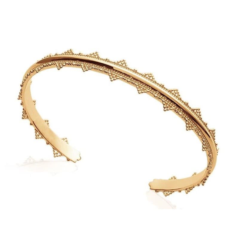 Bracelet Jonc femme en plaqué or - Voyage - Lyn&Or Bijoux