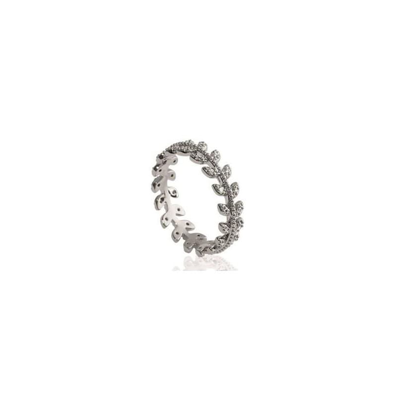 Bague femme, anneau argent rhodié et zircon - Yeva - Lyn&Or Bijoux