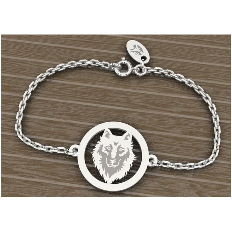 Bracelet pour femme en argent 925 - Tête de Loup - CabanetChanque