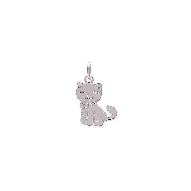 Pendentif pour enfant en argent 925 - Chat - Lyn&Or Bijoux