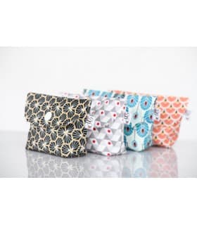 Pochette à savon imperméable - Coquelicots & Papillons Rouge