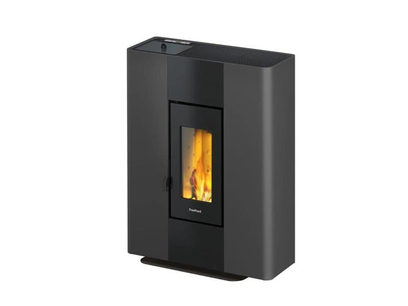 Freepoint Roxy salamandra a pellets em aço antracite 7 kW