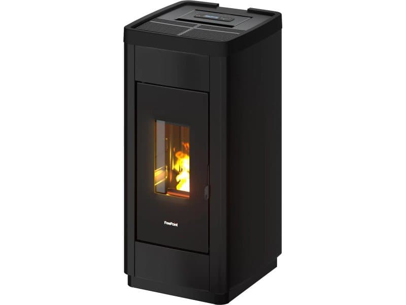 Freepoint LIFE salamandra a pellets em aço preta 8,5 kW