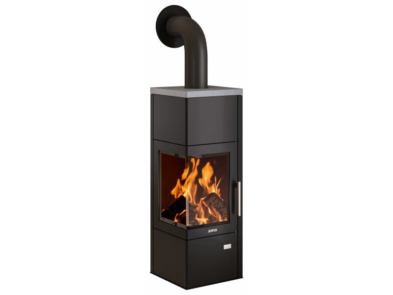 Justus Diego Wärme+ salamandra a lenha preta 6 kW