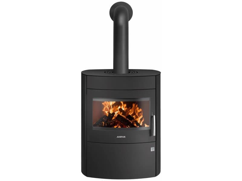 Justus Agero 2.0 salamandra a lenha em aço preta 7 kW