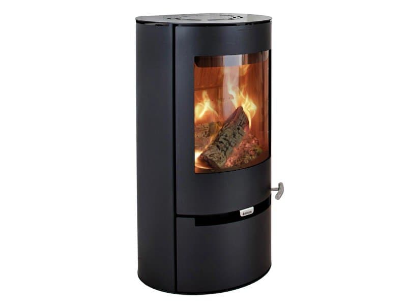 Aduro 9.1 salamandra a lenha em aço preta 8 kW com controlo automático