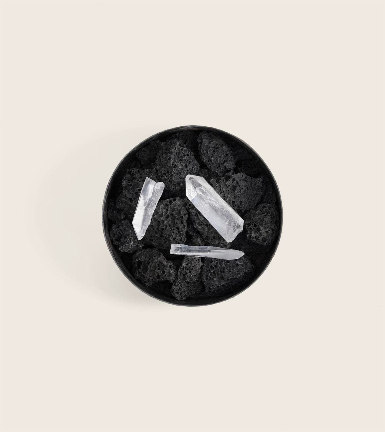 Pot Pourri Mineral Totem Lava Crystal Circle Graphite