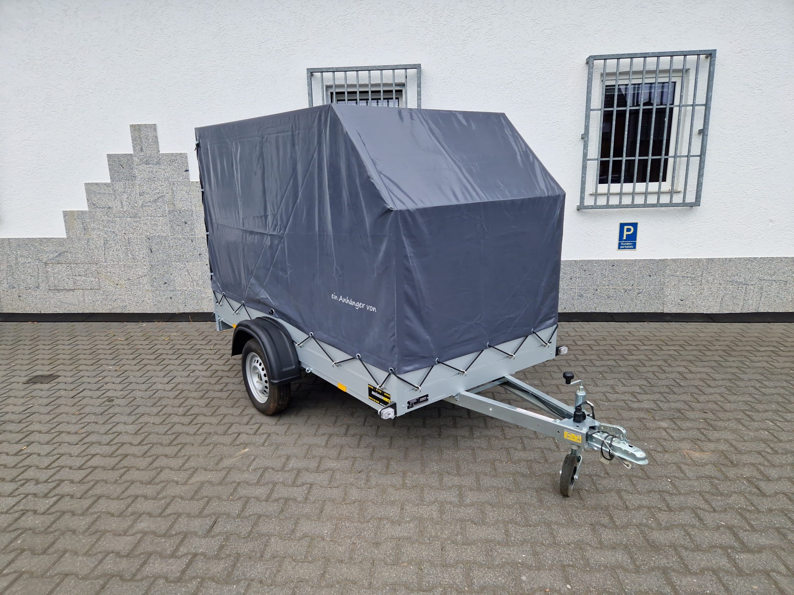 Aluliner Planen Anhänger GT 750 251x126x150cm +Hochplane aero grau (S) 750kg