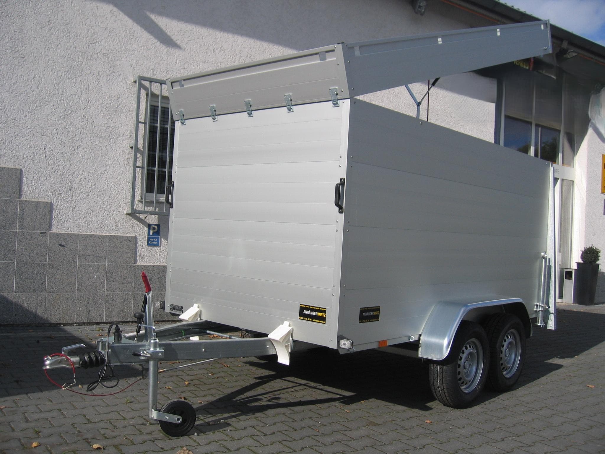 ALUBOXX Deckelanhänger GTT 2500 VT3 301x151x153cm Heckrampe (M) 2500kg order Aktion