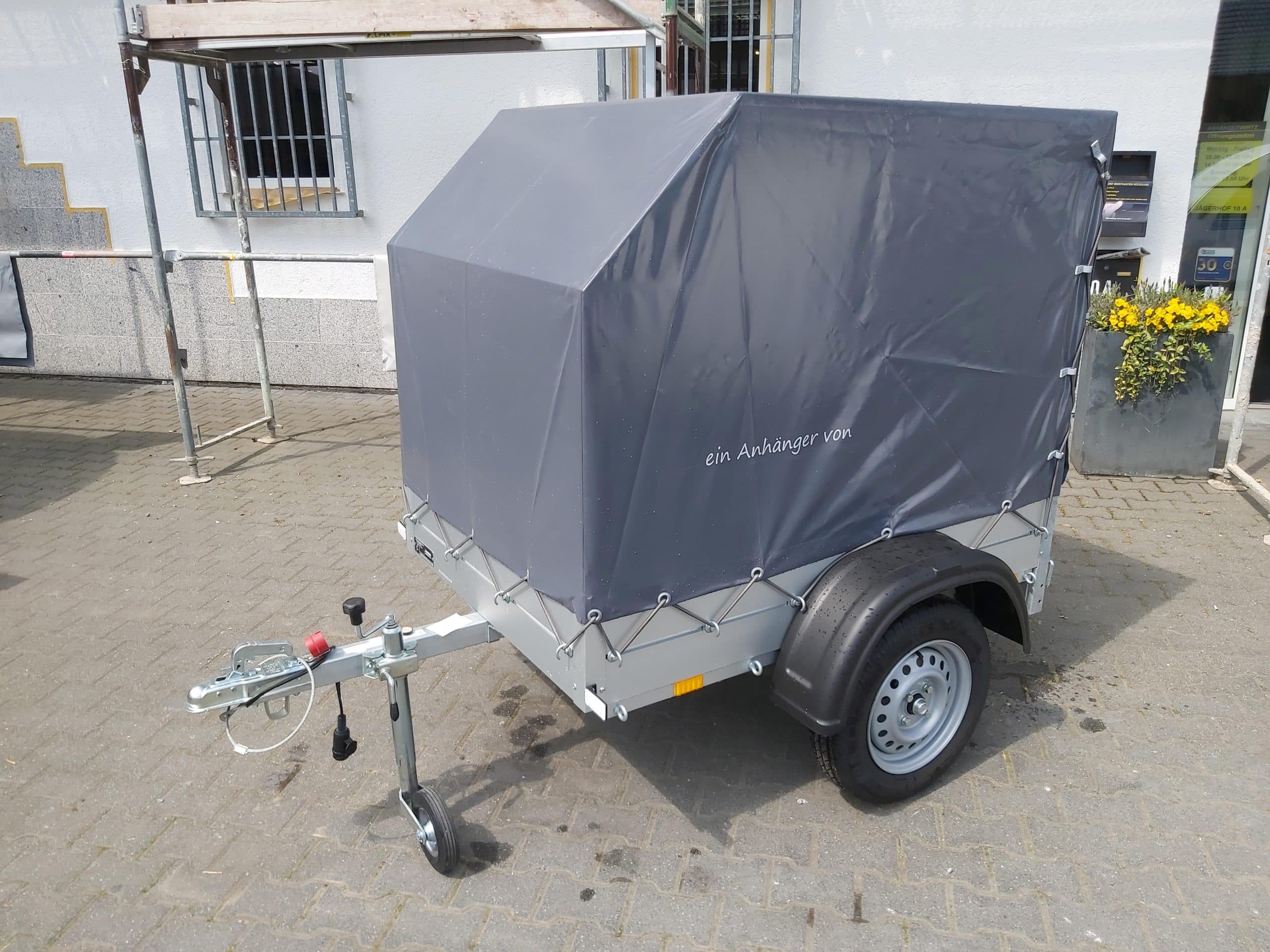 Aluliner Planen Anhänger GT 500 151x101x120 +Hochplane aero grau (XXS) 500kg 2021