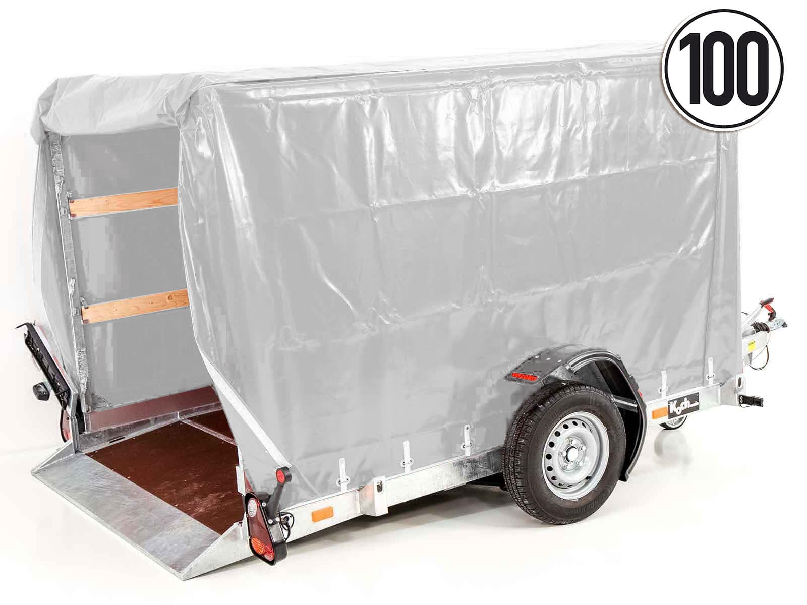 . Vezeko Absenkanhänger 162x272x155 1,3t Hochplane silber - Neu
