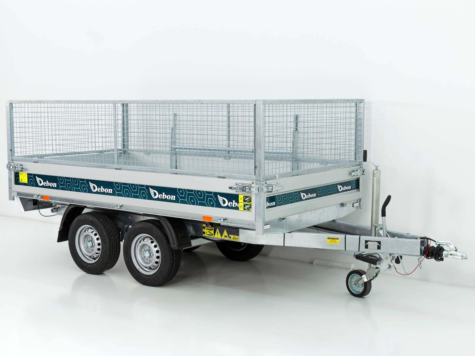 Debon Heckkipper 155x305cm 2,0t E‑Pumpe Gitter 60cm Aktion Neu