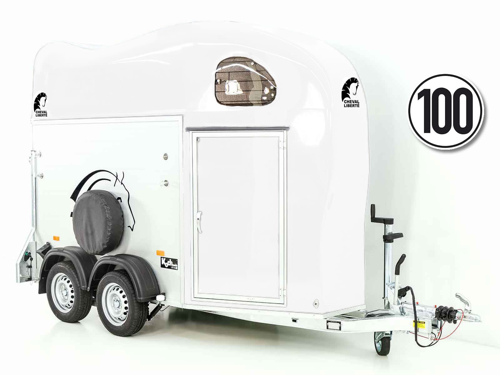 Cheval Liberte Pferdeanhänger GOLD One 1,5er | Pullman-Fahrwerk | weiß - Neu