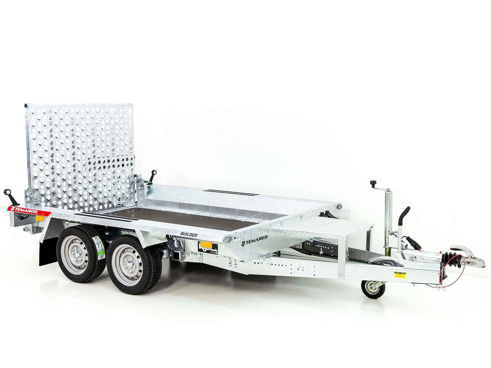 Temared Baumaschinenanhänger Builder 153×260 cm 2,7t | Rampe-Neu