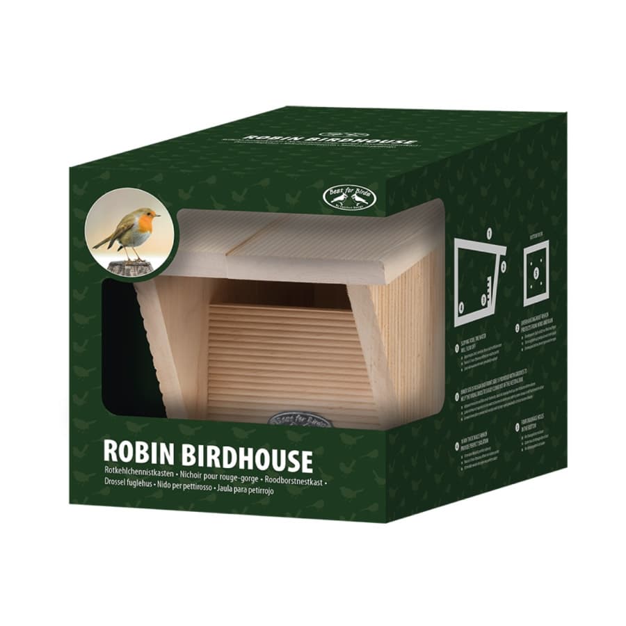 Nichoir pour rouge-gorge en Aulne 18mm - Esschert Design