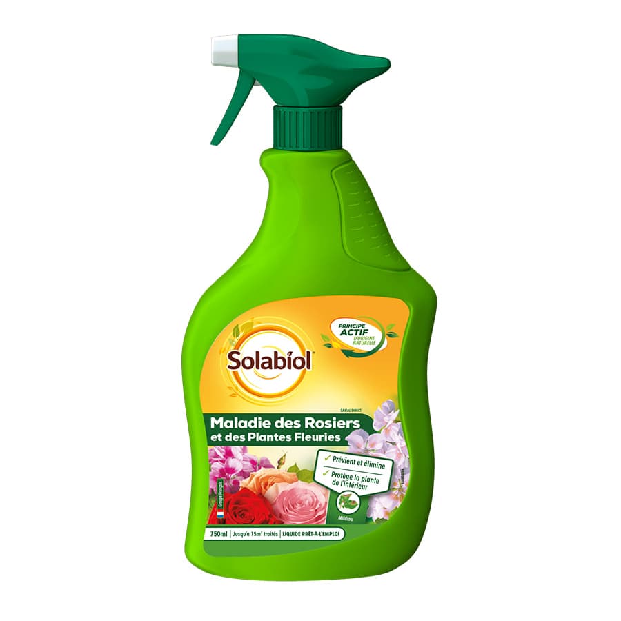 Traitement maladies des rosiers et plantes fleuries 750 ml - Solabiol