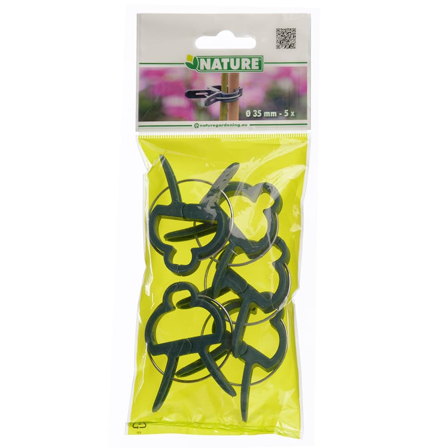 Pinces de tuteurage pour plantes  Ø 35 mm - Nature