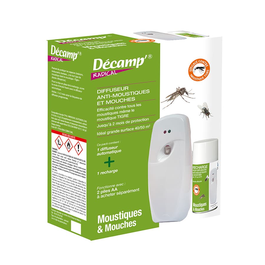 Diffuseur anti moustiques et mouches Piège + recharge - Décamp