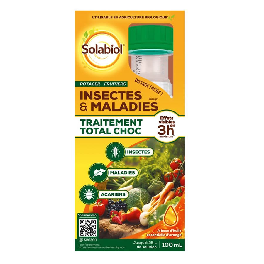 Insectes et maladies - Traitement total 100 ml - Solabiol